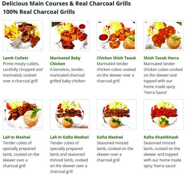 Cedar Tree menu