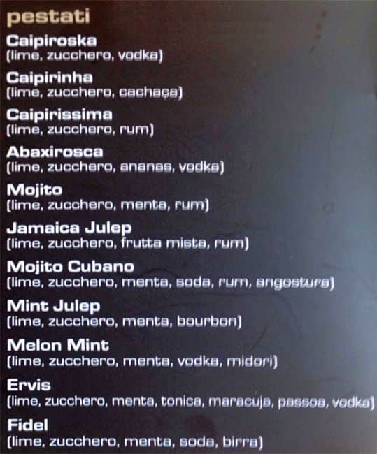 Menu di "pixel Cafe" 