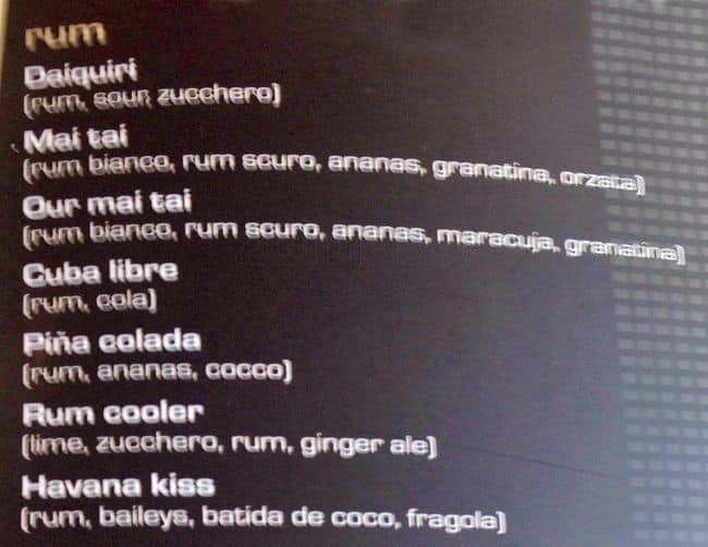 Menu di "pixel Cafe" 