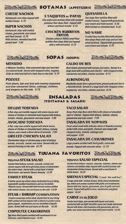 best tijuana flat menu