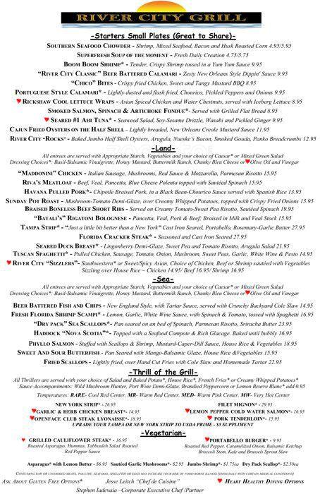 Menu At River City Grill Restaurant Punta Gorda menu-at-river-city-grill-restaurant-punta-gorda