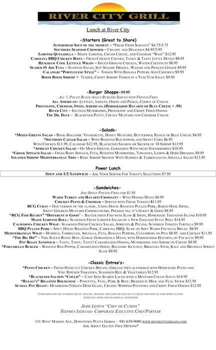 Menu At River City Grill Restaurant Punta Gorda menu-at-river-city-grill-restaurant-punta-gorda