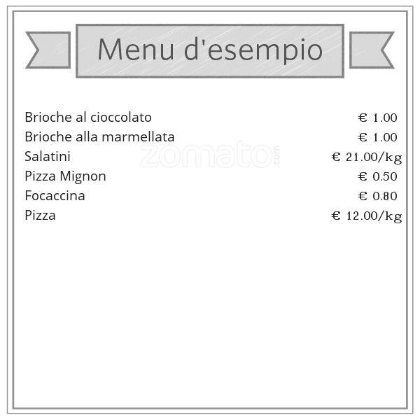 Menu di Panificio Pasticceria 