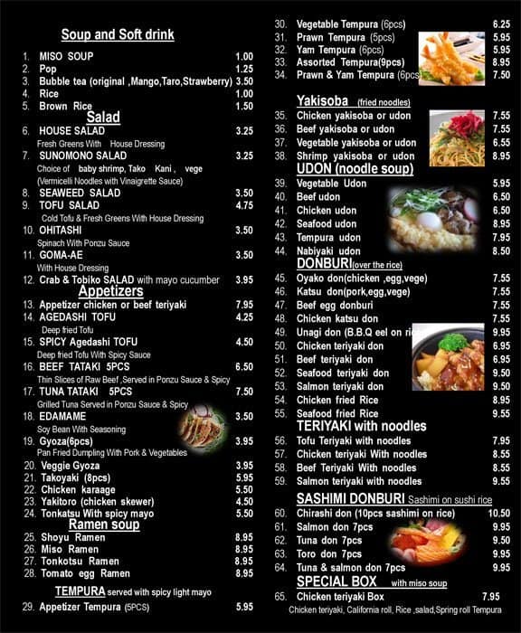 Daikichi Sushi Menu, Menu for Daikichi Sushi, Downtown, Vancouver ...