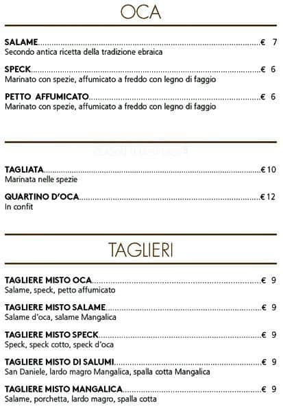 Menu di MOT Bistrot 
