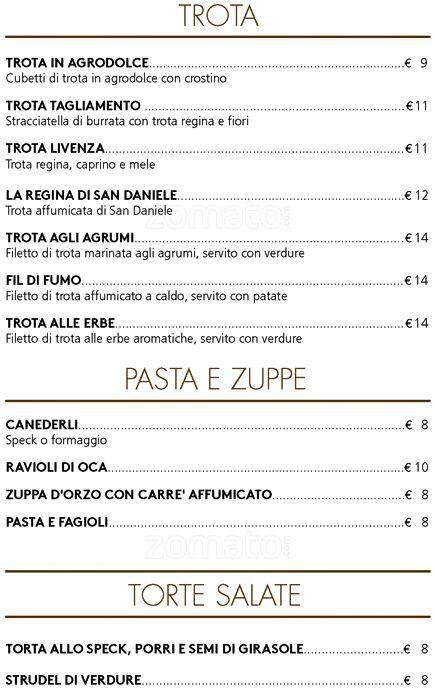 Menu di MOT Bistrot 