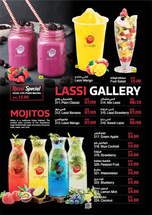 Menu at Limscafe - West Zone Mall, Dubai