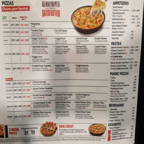 Menu at Pizza Hut, Jalandhar, Unit No 188