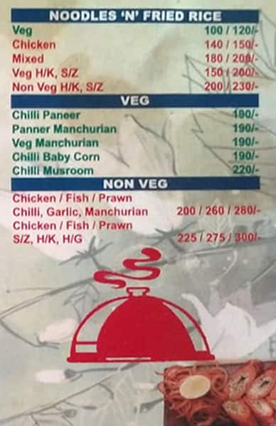 Sweet Corn menu