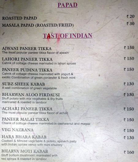 Sizzlers menu
