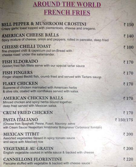 Sizzlers menu