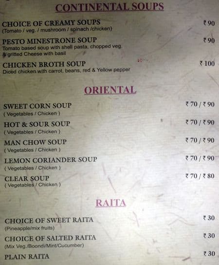 Sizzlers menu
