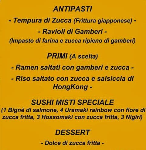 Menu di Restaurant One Sushi - Milano 