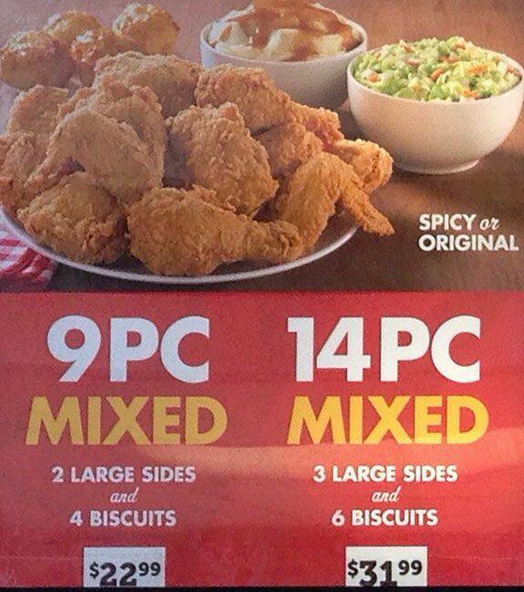 Menu at Church's Chicken fast food, Oakland, Bancroft Ave