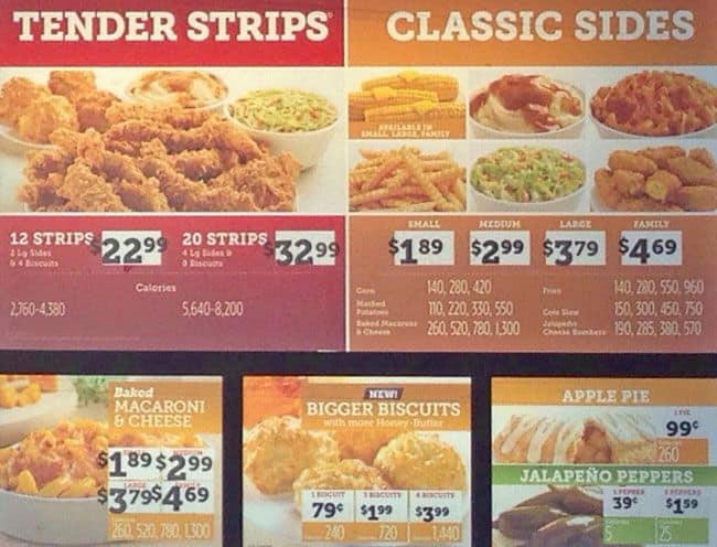 Church's Chicken Drive Thru Menu