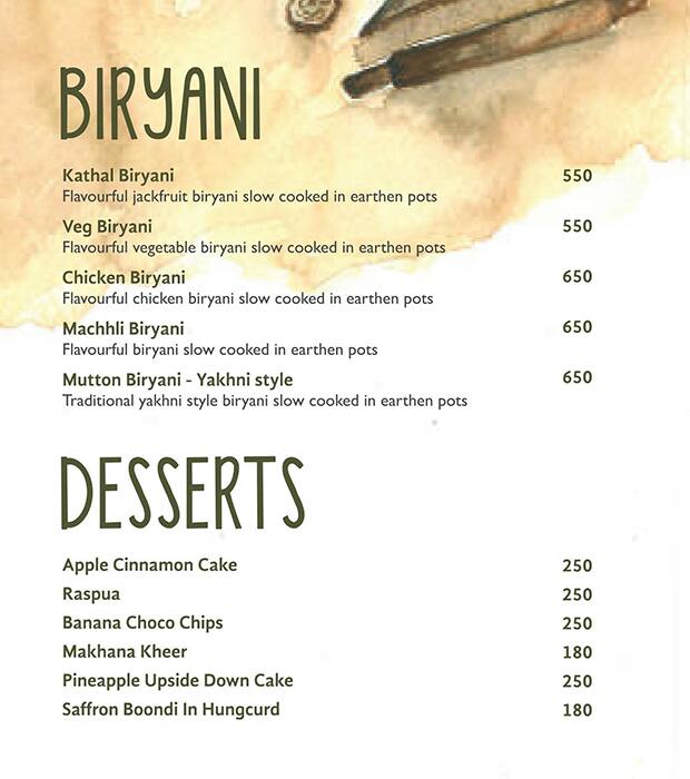 The Potbelly Restaurant Bihar Nivas menu