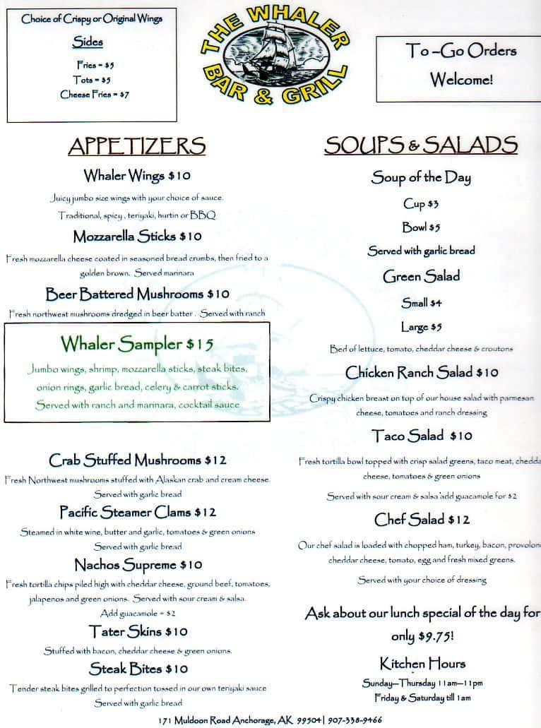 The Whaler Bar Grill Menu Urbanspoon Zomato   8f80af14c92b9662879f68333949e3d0 