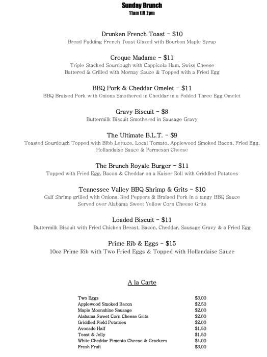 The RailYard Menu, Menu for The RailYard, Decatur, Huntsville ...