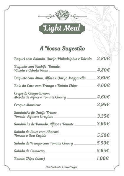 Pastelaria Menu Menu em Pastelaria Aloma - ECI Salão de Chá, Lisboa, Av. António ...