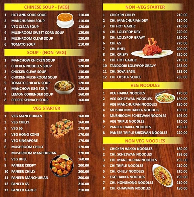 Menu of Saulakshmi Hotel, Chembur, Mumbai