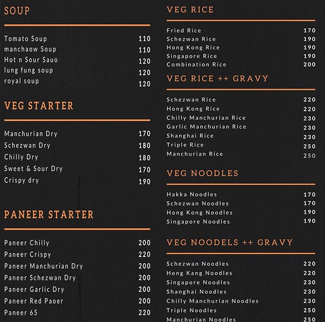 Menu of KBC-Kabab Biryani Chinese, Dhankawadi, Pune