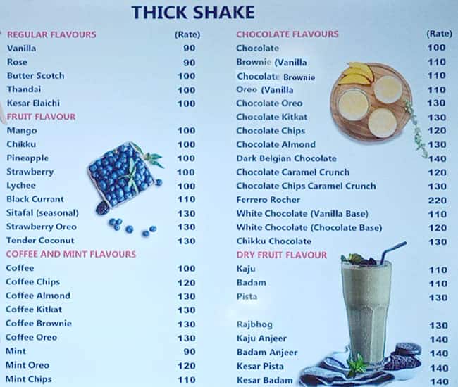 Dairy Don menu
