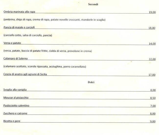 Menu di A Casa - Eatery 