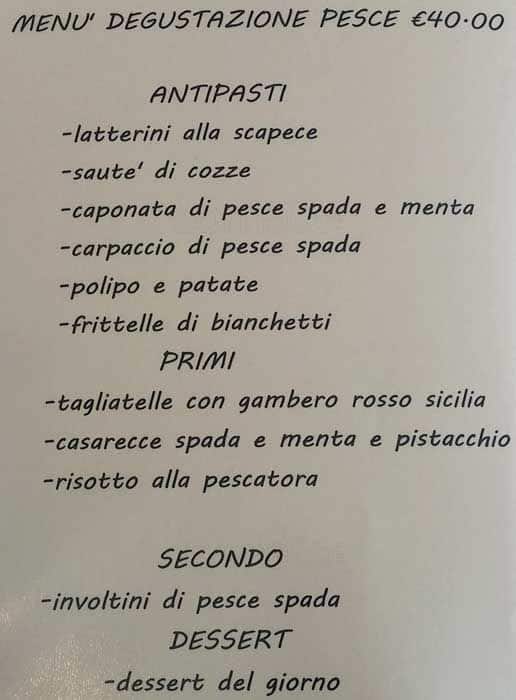 Menu di Hotel ristorante Sicilia (milano niguarda) 