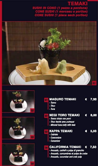 Menu di Ginza 