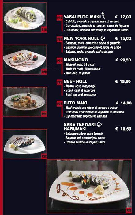 Menu di Ginza 