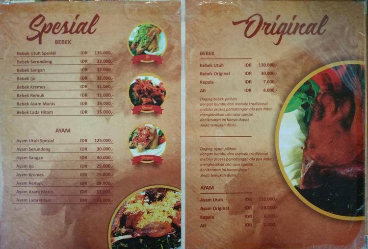 Bebek Ayam Goreng Pak Ndut Menu Zomato Indonesia