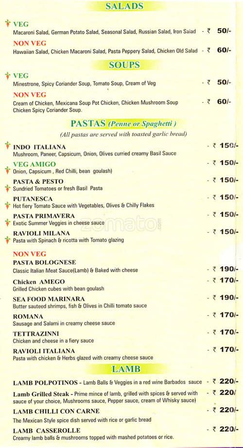 Casa Piccola Menu, Menu for Casa Piccola, Indiranagar, Bangalore Zomato