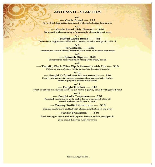 Squisito Menu, Menu for Squisito, Koregaon Park, Pune - Zomato