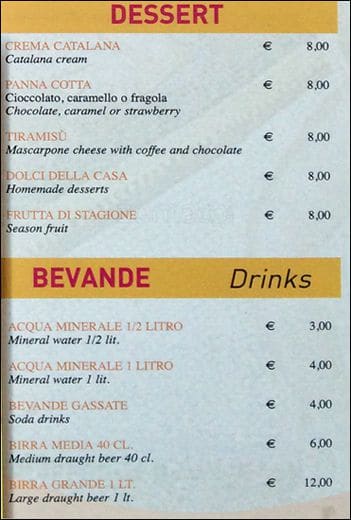 Menu di S.P.Q.R 