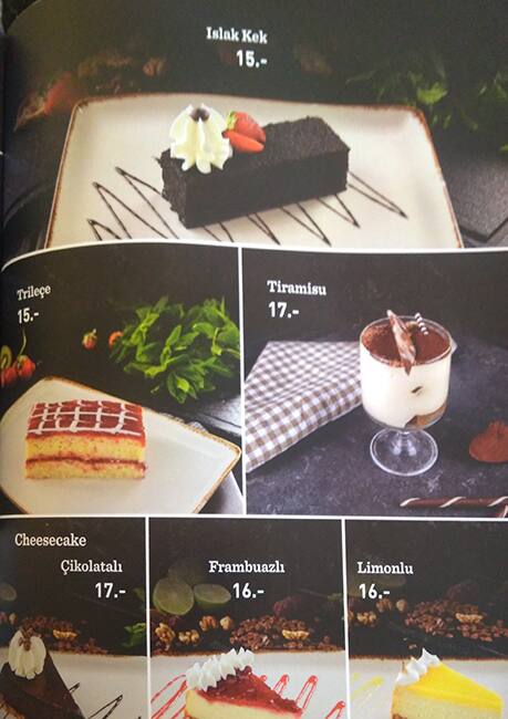 Menu at O2 CAFE & SHISHA, Istanbul