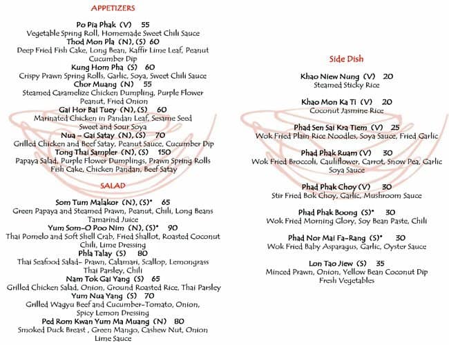 Tong Thai Menu, Menu for Tong Thai, Business Bay, Dubai Zomato