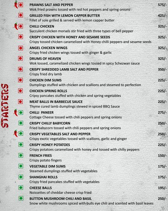 C2C Restaurant menu
