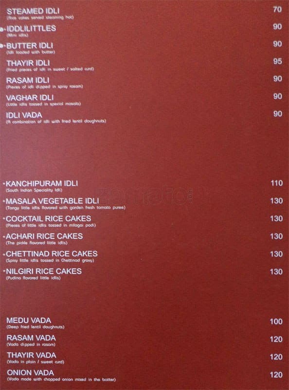 Sankalp Restaurant menu