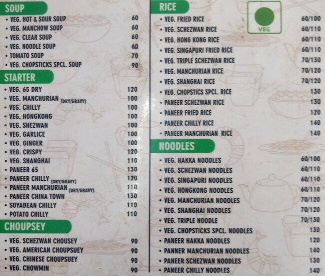 Chopsticks Menu, Menu for Chopsticks, Pimple Gurav, Pune Zomato