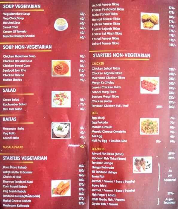 Menu at Cafe Bites, PimpriChinchwad