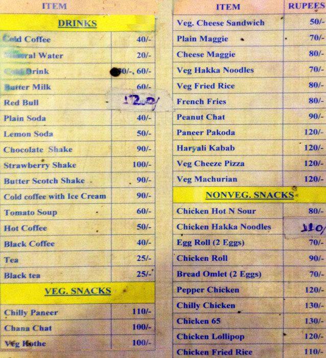 Jackpot Restaurant menu