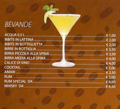 Menu di San Crispino 