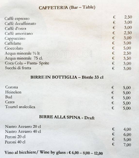 Menu di Capranica Enoteca e Taverna 