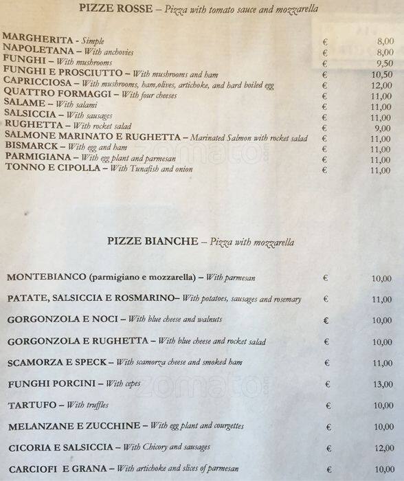 Menu di Capranica Enoteca e Taverna 
