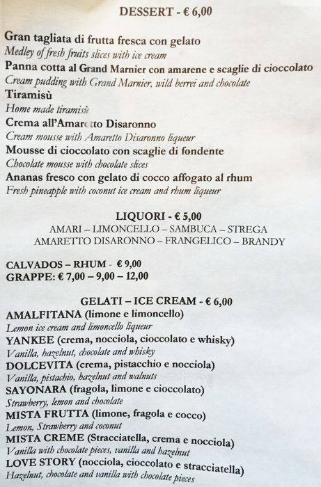 Menu di Capranica Enoteca e Taverna 