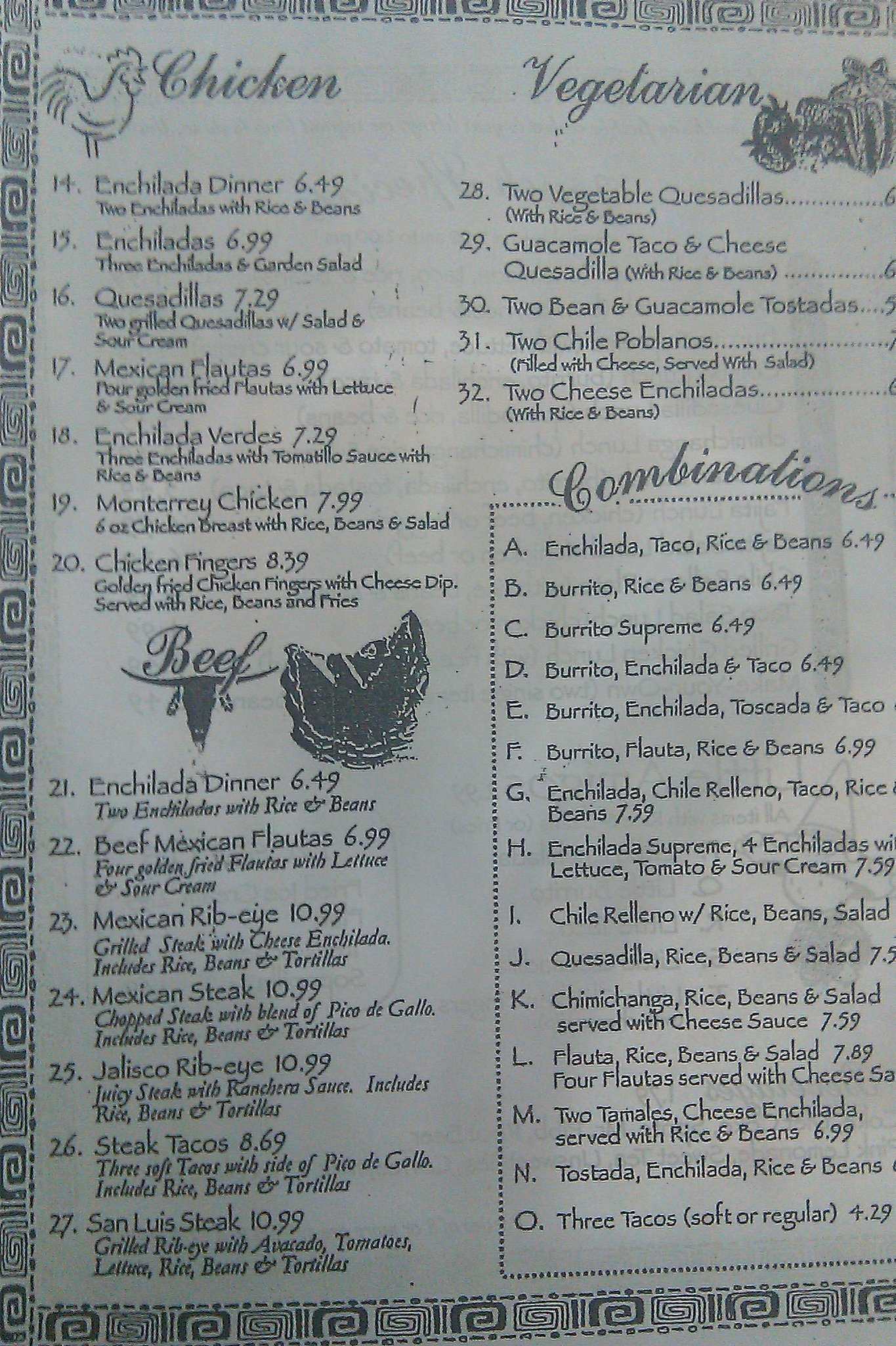 Menu At El Rancho Restaurant Petal Ms 42 Suite 140