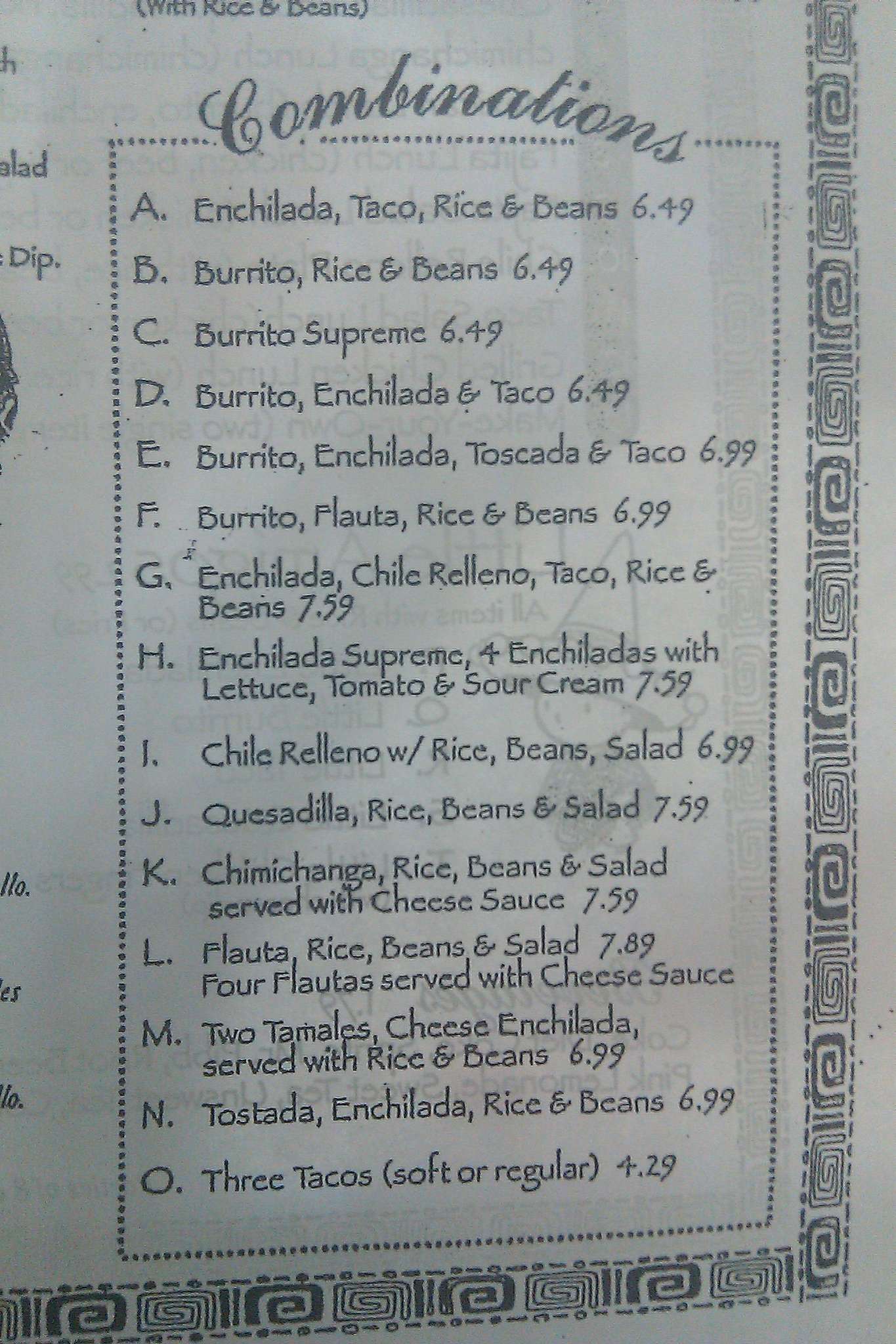 Menu at El Rancho restaurant, Petal, MS-42 Ste 140