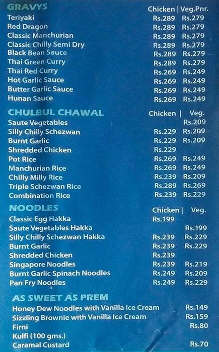 Bhaijaanz menu