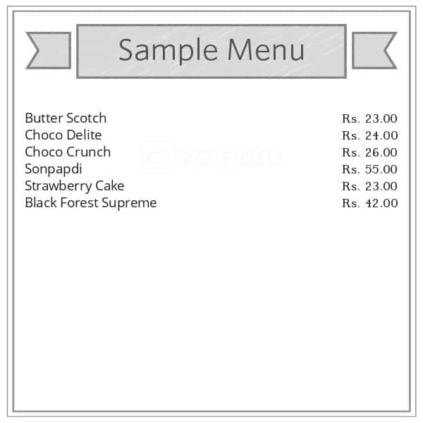 Mio Amore- The Cake Shop menu