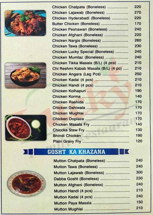 Lucky Chicken Shop menu